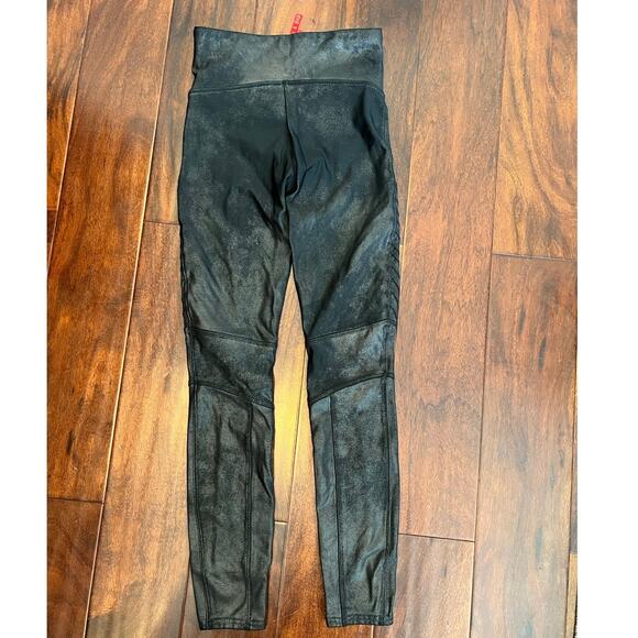 SPANX Women’s Black Leather-Look Leggings size Small - Picture 12 of 15